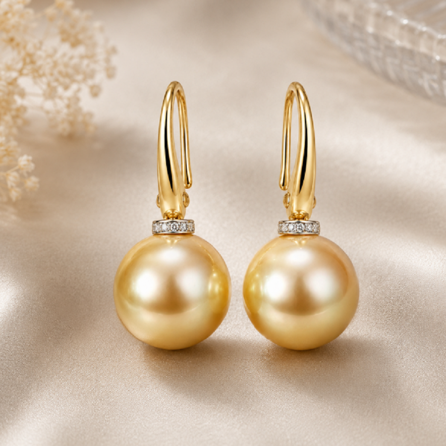 Tahitian pearl earrings